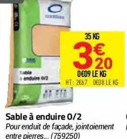 sable à enduire 0 2