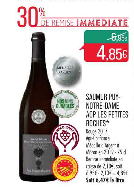 saumur puy-notre-dame aop les petites roches 30% de remise immédiate