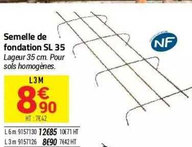 Semelle De Fondation Sl 35