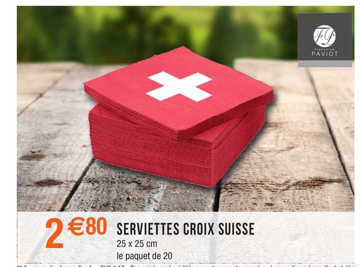 Serviettes Croix Suisse
