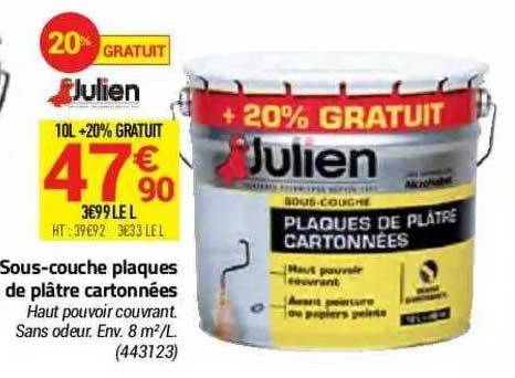 sous-couche plaques de plâtre cartonnées