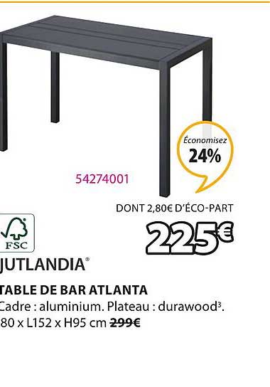 table de bar atlanta jutlandia