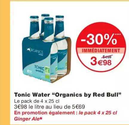 tonic water "organics by red bull" -30% immédiatement