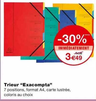 trieur "exacompta" -30% immédiatement
