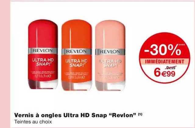 vernis  ongles ultra hd snap "revlon" -30% immédiatement