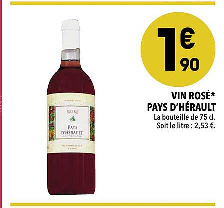 vin rosé pay d'hérault