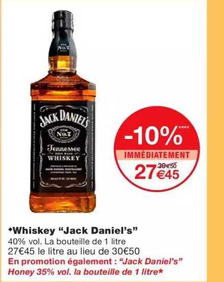 whiskey "jack daniel's" -10% immédiatement