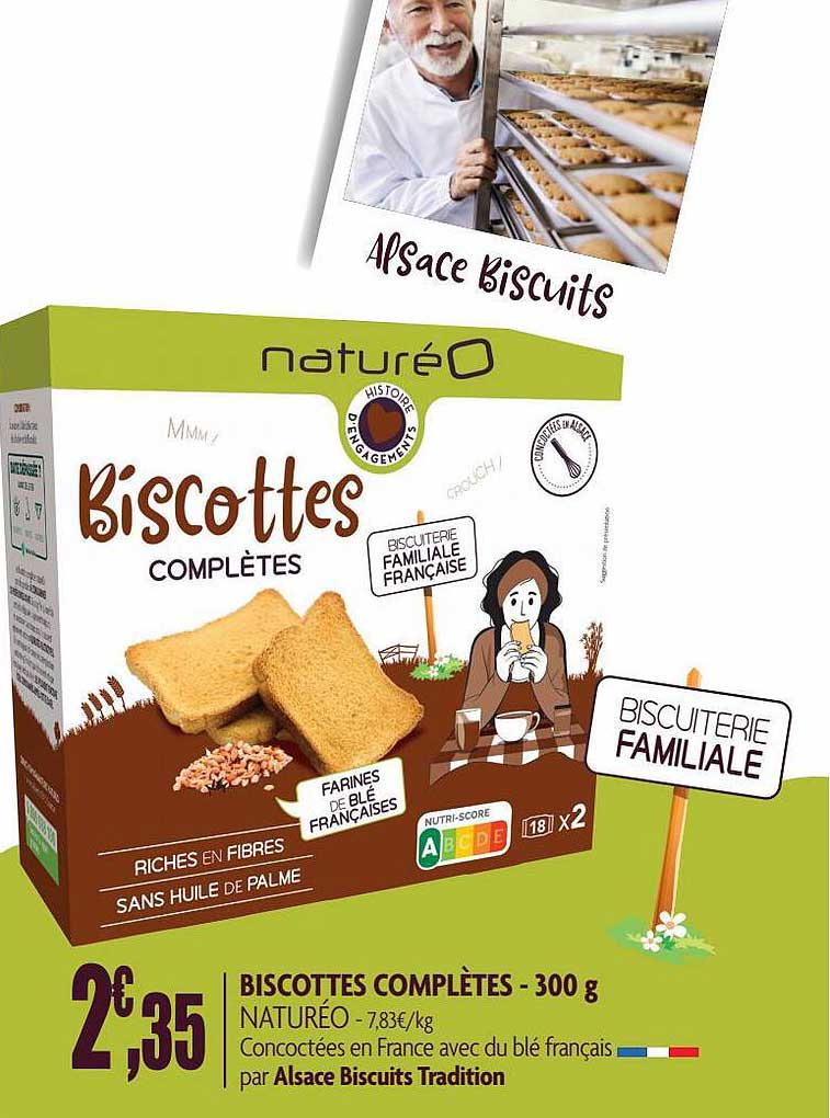 biscottes complètes naturéo - 300 g