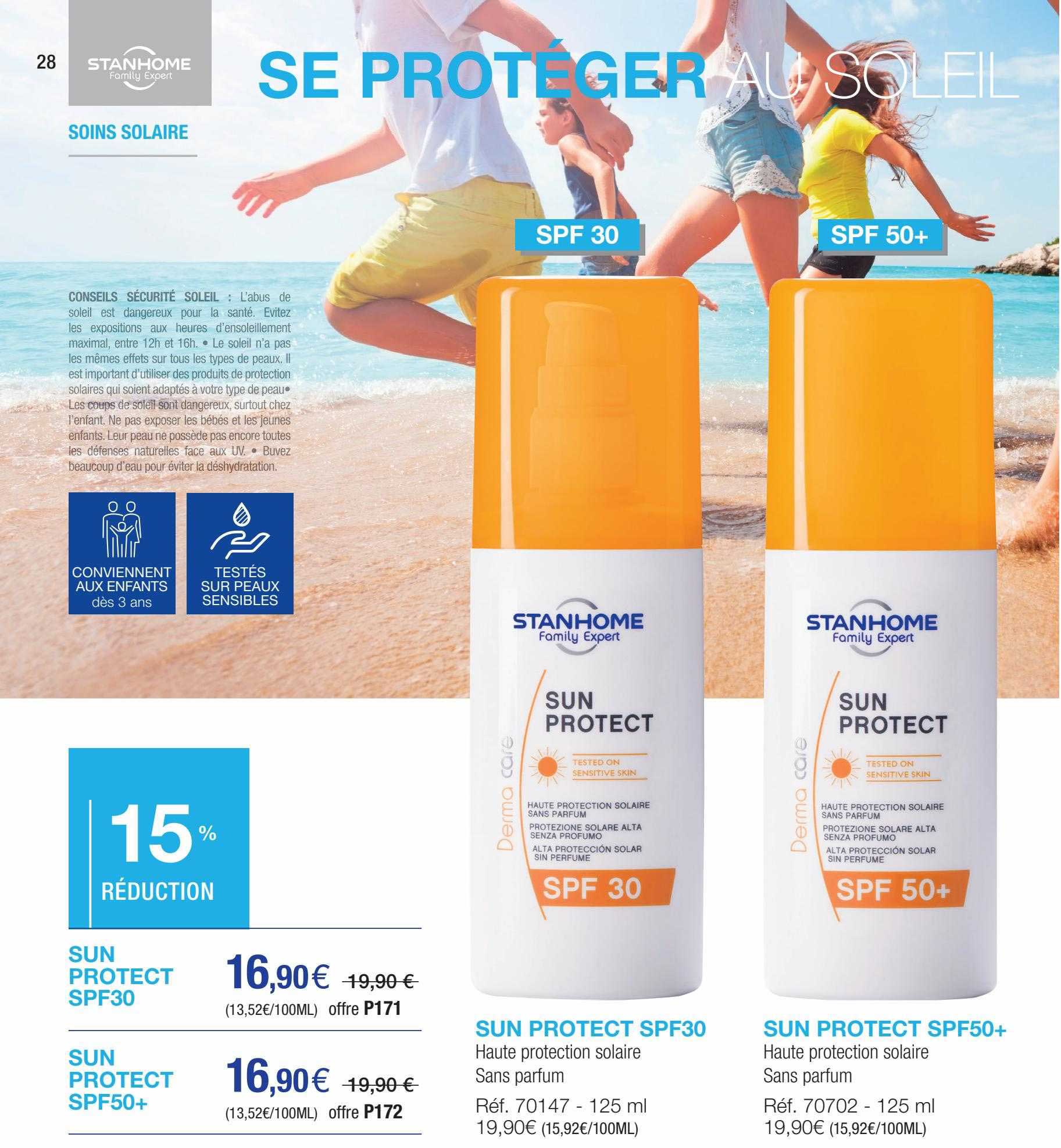 sun protect spf 30, sun protect spf 50+
