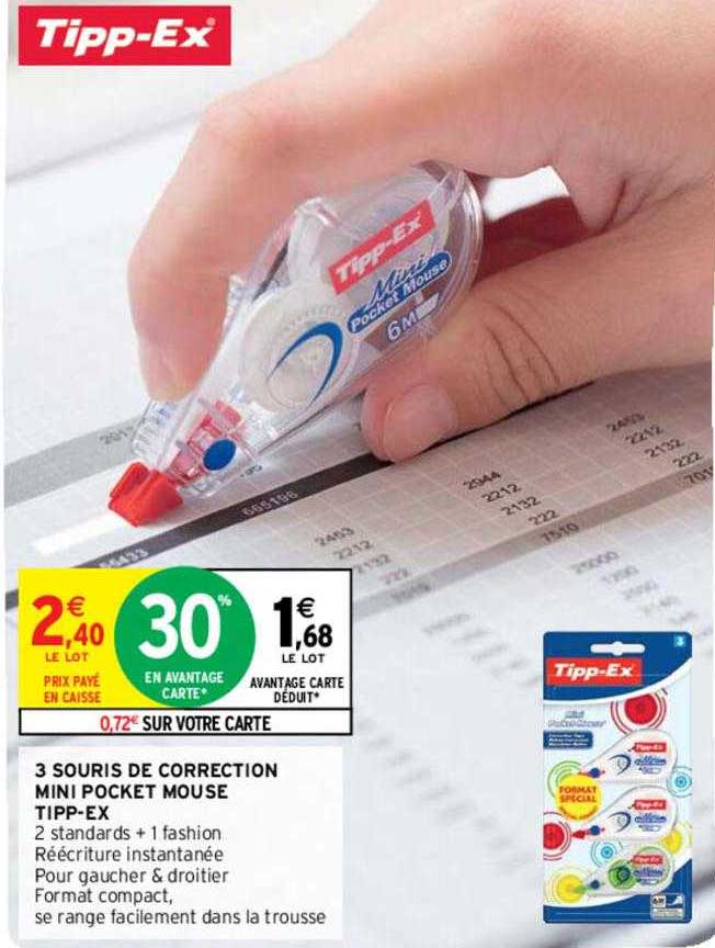 3 souris de correction mini pocket mouse tipp-ex