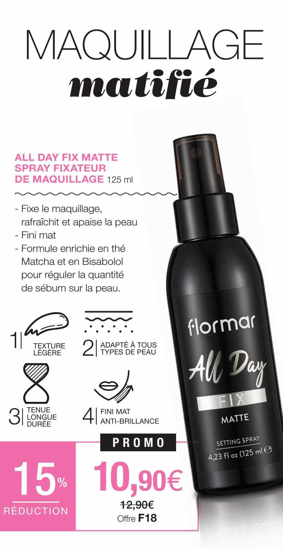 all day fix matte spray fixateur de maquillage