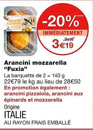 arancini mozzarella "fuxia"