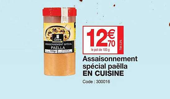 assaisonnement spécial paëlla en cuisine