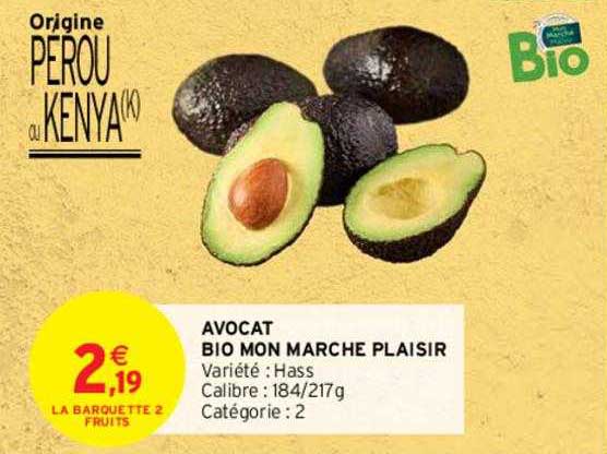 avocat bio mon marché plaisir