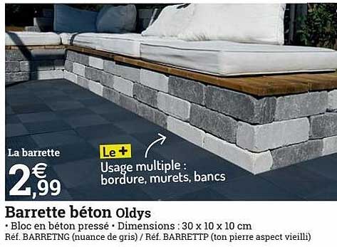 Barrette Béton Oldys
