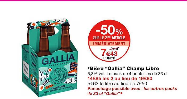 Bière "gallia" Champ Libre