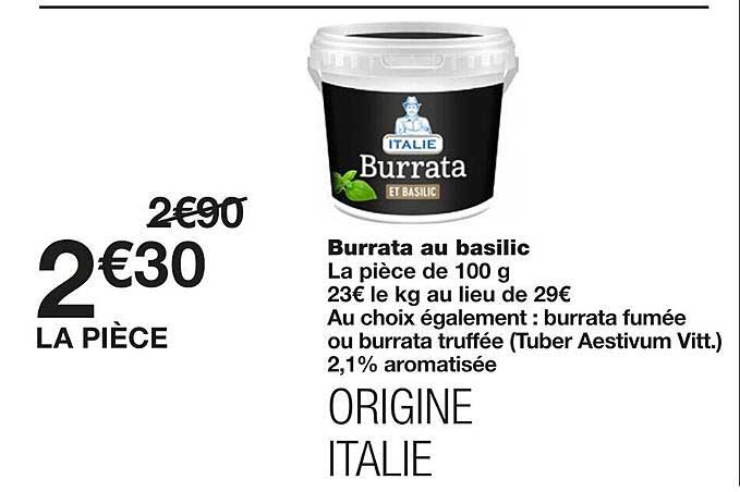 Burrata Au Basilic