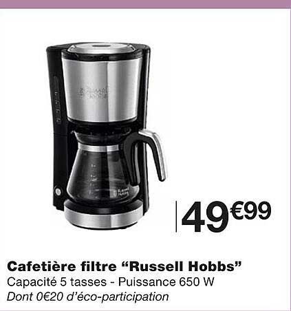 cafetière filtre "russell hobbs"
