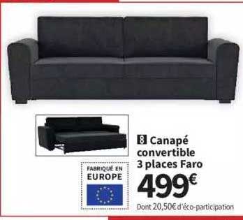Canapé Convertible 3 Places Faro