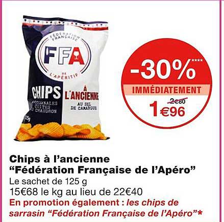 chips à l'ancienne "fédération française de l'apéro"