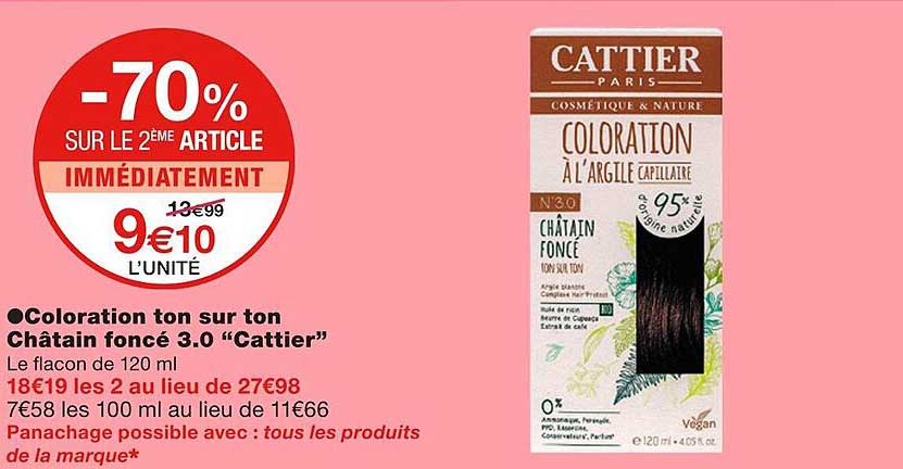 coloration ton sur ton châtain foncé 3.0 "cattier"