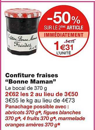 Confiture Fraises "bonne Maman"