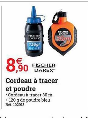cordeau à tracer et poudre fischer darex