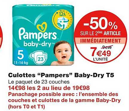 culottes "pampers" baby-dry t5
