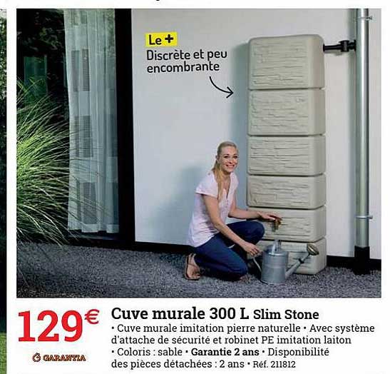 Cuve Murale 300l Slim Stone