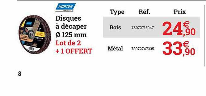 disques à décaper ø 125 mm norton