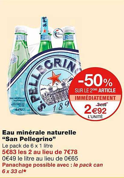 Eau Minérale Naturelle "san Pellegrino"