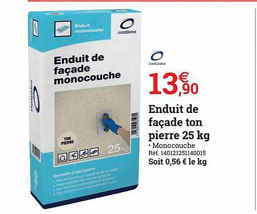 enduit de façade ton pierre 25 kg cantillana
