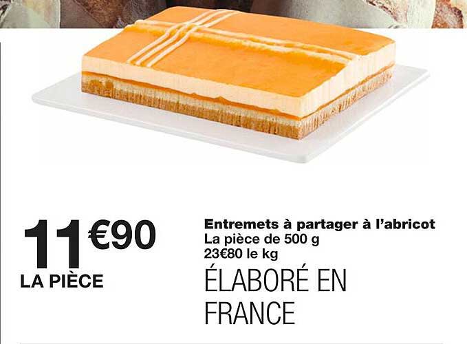 entremets à partager à l'abricot