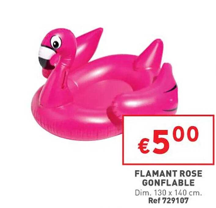 flamant rose gonflable