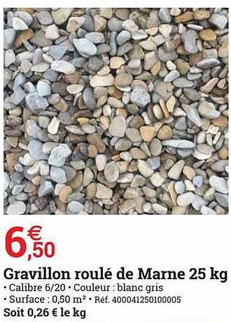 gravillon roulé de marne 25 kg