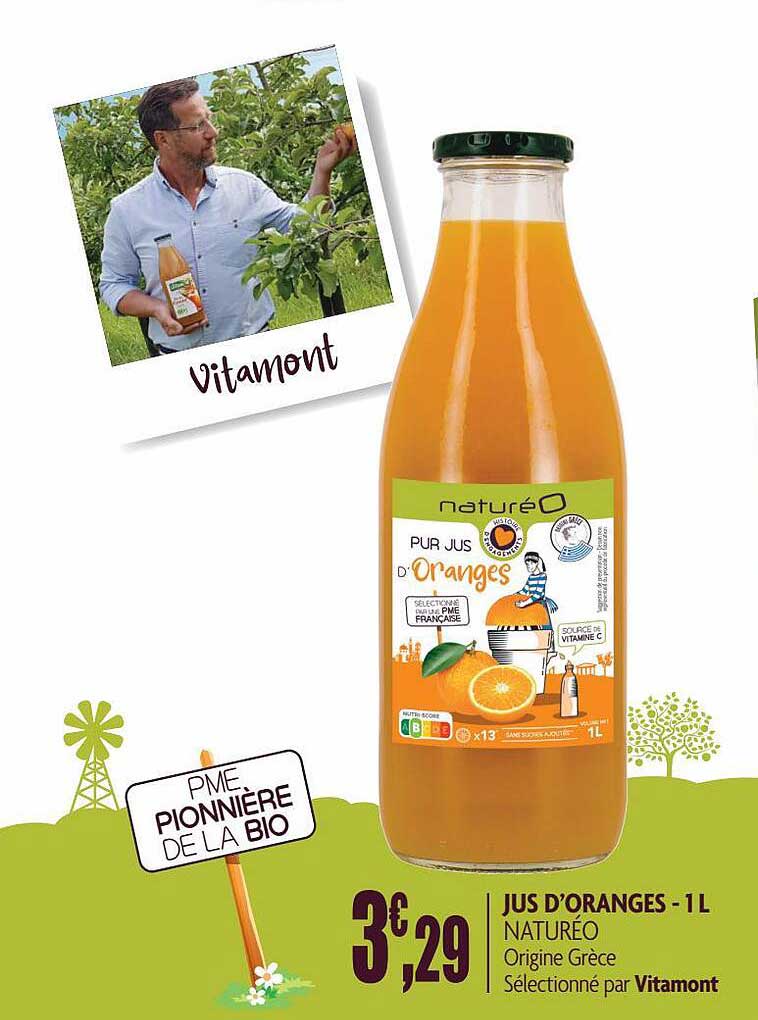 jus d'oranges naturéo - 1l