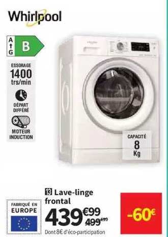 lave-linge frontal whirlpool