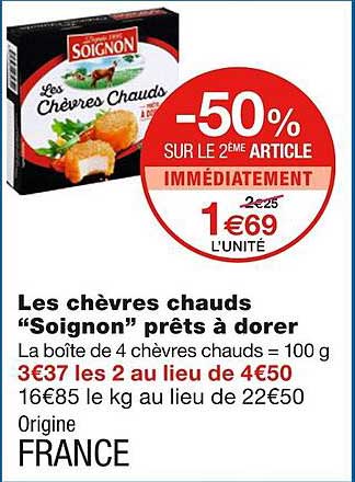 les chèvres chauds "soignon" prêts à dorer