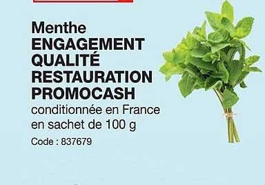menthe engagement qualité restauration promocash