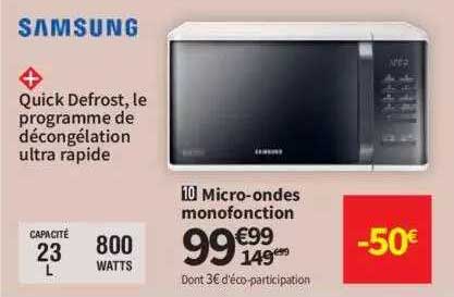 micro-ondes monofonction samsung