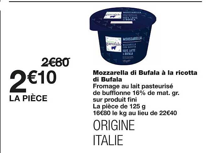 Mozzarella Di Bufala à La Ricotta Di Bufala