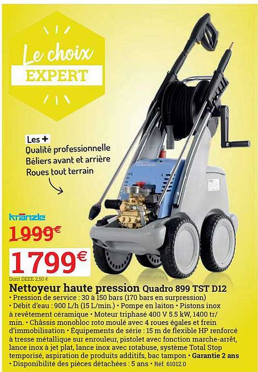 nettoyeur haute pression quadro 899 tst d12 kranzle