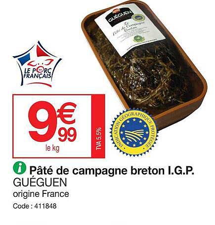 pâté de campagne breton i.g.p. guéguen
