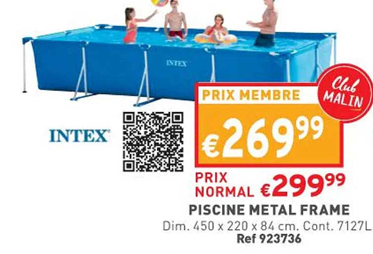piscine métal frame intex