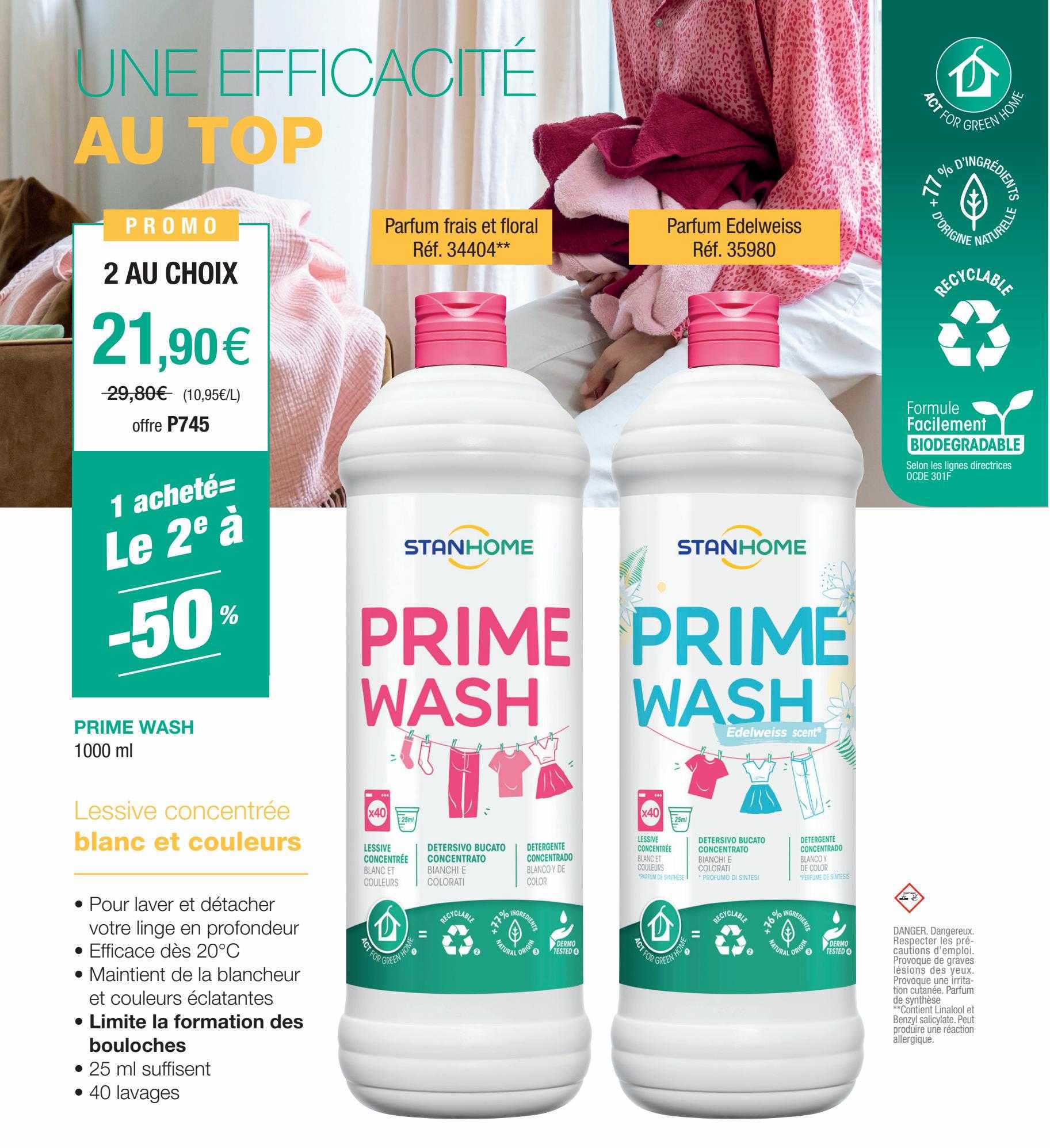 prime wash stanhome