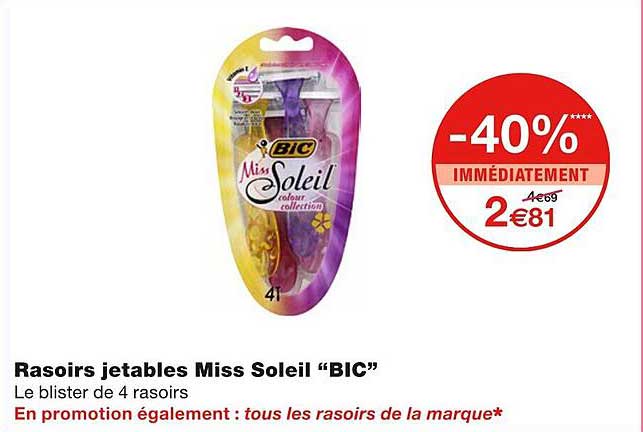 Rasoirs Jetables Miss Soleil "bic"*