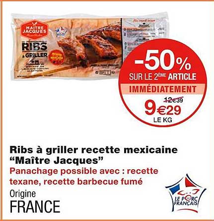 ribs à griller recette mexicaine "maître jacques"