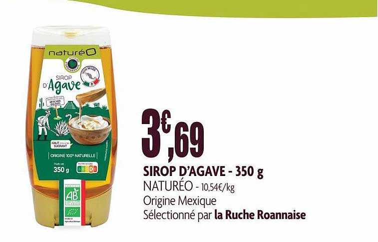 sirop d'agave naturéo - 350 g