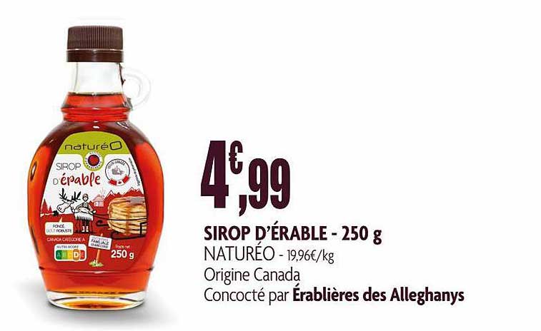 sirop d'érable naturéo - 250 g
