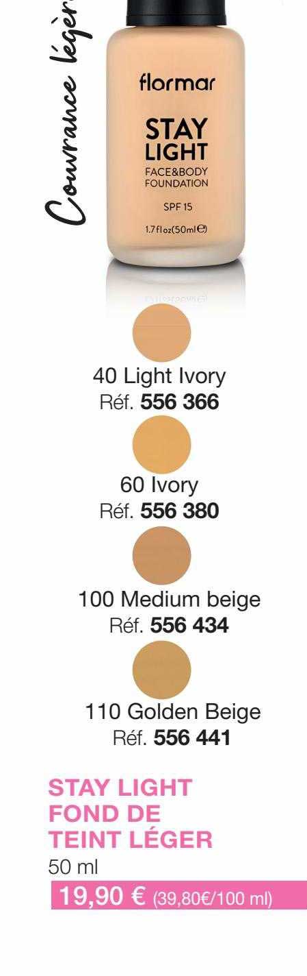 stay light fond de teint léger
